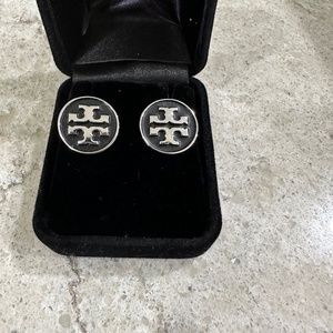 Tory Burch logo earrings